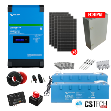 Kit complet Victron Energy 3300W panouri, 5.0 kWh stocare si 5000VA invertor