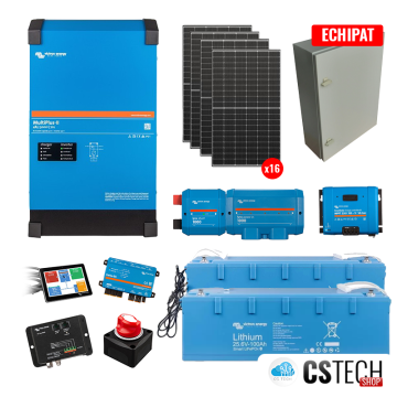 Kit fotovoltaic 8480W panouri, 5.1 kWh stocare, 8000VA invertor Victron Energy